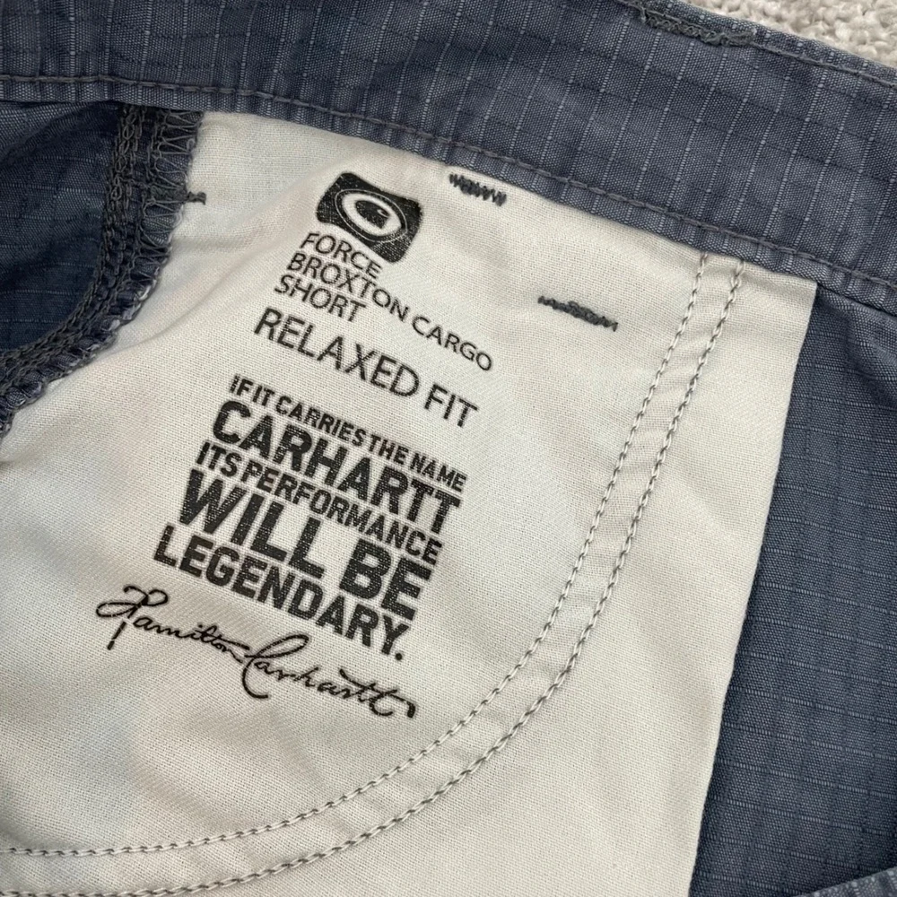 Carhartt Cargo Shorts Mens 42 Force Broxton Grey Ripstop Relaxed Fit